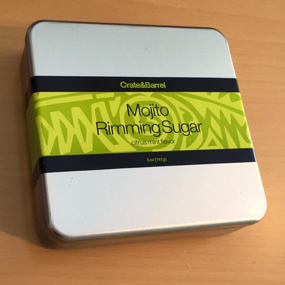 Mojito Rimming Sugar by Crate&Barrel, new in sealed tin - Picture 2 of 7